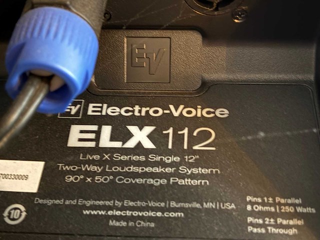 Electro-voice elx-112 speaker (2x) - afbeelding 3 van  4