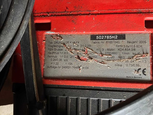 Electrolift - elektrische kettingtakel (2x) - afbeelding 3 van  4