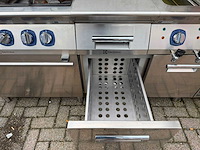 Electrolux - 4 pits fornuis + dubbel frituur + 2 koellades - bakkooklijn - afbeelding 3 van  5