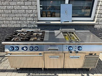Electrolux - 4 pits fornuis + dubbel frituur + 2 koellades - bakkooklijn - afbeelding 1 van  4