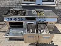 Electrolux - 4 pits fornuis + dubbel frituur + 2 koellades - bakkooklijn - afbeelding 2 van  4