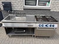 Electrolux - 4 pits fornuis + oven + spoeltafel - bakkooklijn - afbeelding 1 van  5