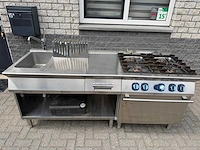 Electrolux - 4 pits fornuis + oven + spoeltafel - bakkooklijn - afbeelding 1 van  5