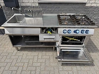 Electrolux - 4 pits fornuis + oven + spoeltafel - bakkooklijn - afbeelding 2 van  5