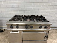 Electrolux - 6 pits rvs gasfornuis met oven