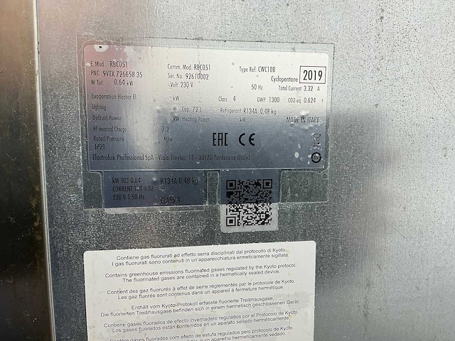Electrolux - rbc051 - blastchiller - afbeelding 5 van  5