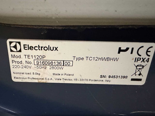 Electrolux - tc12hwbhw my pro - condensdroger - afbeelding 6 van  8