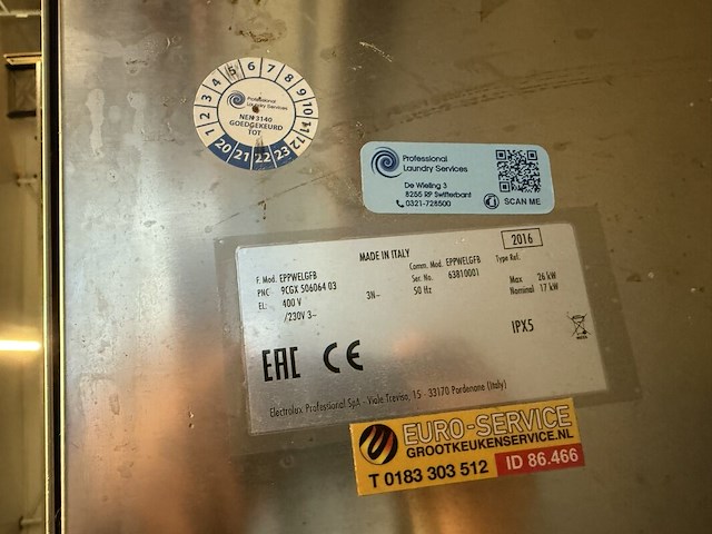 Electrolux, was-/reinigingsmachine tbv volgelaatmaskers, 2016 - afbeelding 2 van  34