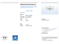 Elegante geelgouden briljanten ring met zij-diamanten - afbeelding 3 van  6