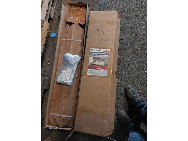 Elegantwood - hardhouten zandbak met afdekzijl (2x) - afbeelding 1 van  1