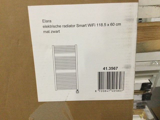 Elektr. radiator smart wifi 118,5x60 cm wb, elara 41.3567, mat zwart - afbeelding 4 van  7