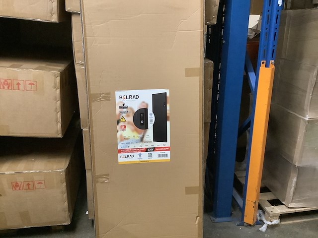Elektr. wandradiator 160 x 54,4 cm belrad, blrez005, zwart - afbeelding 2 van  4
