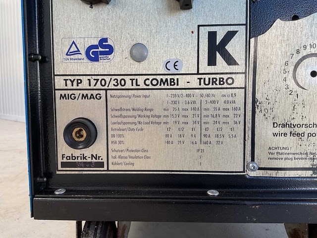 Elektra beckum 170/30 tl combi-turbo lasapparaat - afbeelding 8 van  8