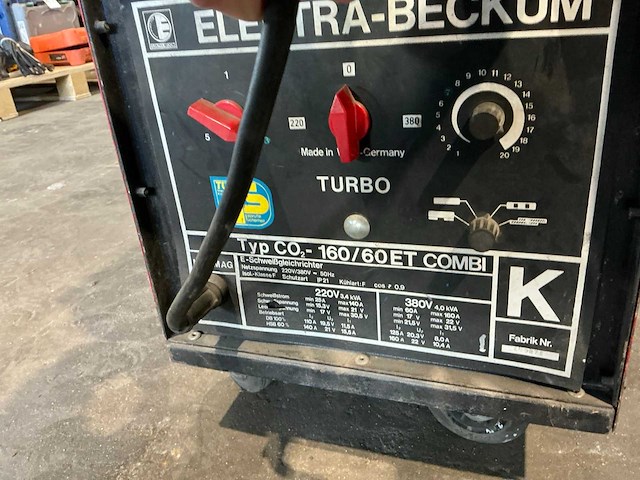 Elektra beckum co2-160/60et combi mig lasapparaat - afbeelding 7 van  9