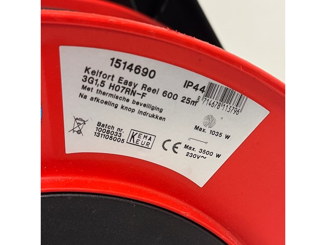 Elektrahaspel, kelfort, easy reel 600 - afbeelding 3 van  3