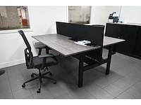 Elektrisch duo werkplek met 2 bureaustoelen (3x) - afbeelding 2 van  11