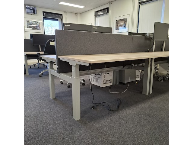 Elektrisch duoblok sta-zit bureau - afbeelding 1 van  4