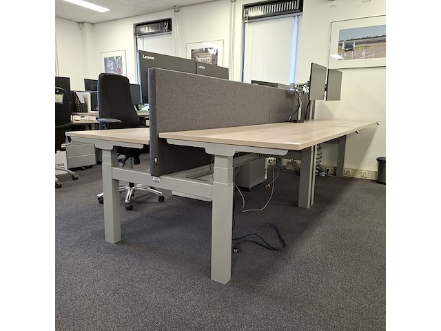 Elektrisch duoblok sta-zit bureau - afbeelding 2 van  4