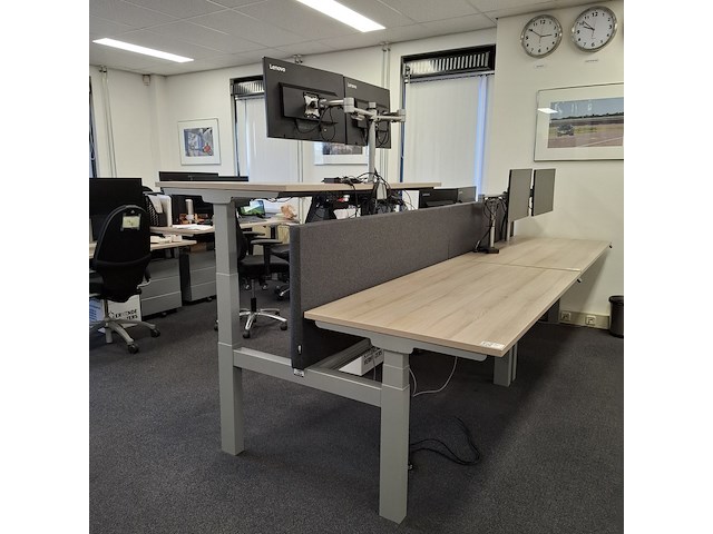 Elektrisch duoblok sta-zit bureau - afbeelding 1 van  4
