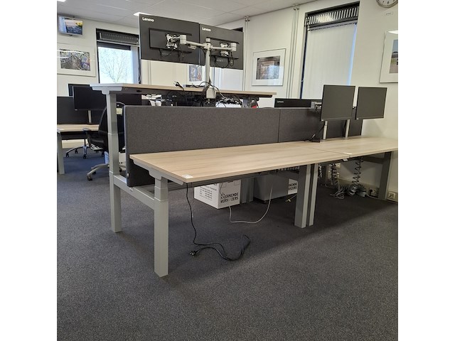 Elektrisch duoblok sta-zit bureau - afbeelding 2 van  4