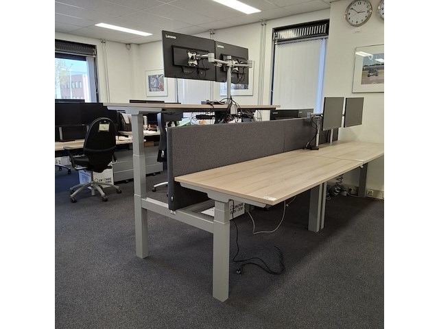Elektrisch duoblok sta-zit bureau - afbeelding 1 van  5