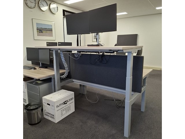 Elektrisch duoblok sta-zit bureau - afbeelding 3 van  5