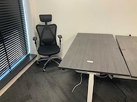 Elektrisch verstebaar bureau met ladeblok en bureaustoel - afbeelding 1 van  6