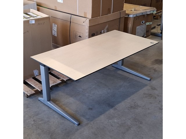 Elektrisch verstelbaar bureau | 160x80 cm, ahrend, ahorn - afbeelding 1 van  7