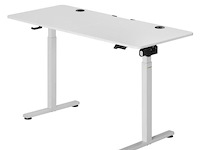 Elektrisch verstelbaar bureau / sta zit bureau - 120 x 60 cm - wit - afbeelding 1 van  15