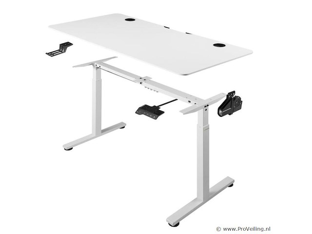 Elektrisch verstelbaar bureau / sta zit bureau - 120 x 60 cm - wit - afbeelding 4 van  15