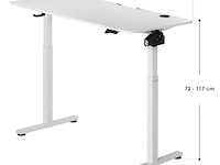 Elektrisch verstelbaar bureau / sta zit bureau - 120 x 60 cm - wit - afbeelding 13 van  15