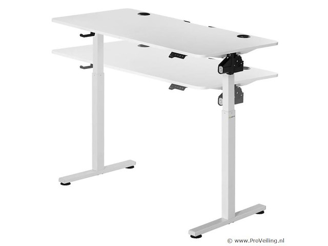 Elektrisch verstelbaar bureau / sta zit bureau - 120 x 60 cm - wit - afbeelding 15 van  15