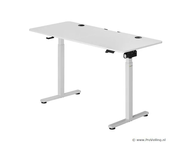 Elektrisch verstelbaar bureau / sta zit bureau - 120 x 60 cm - wit - afbeelding 1 van  15