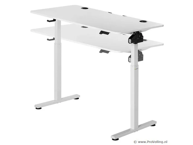 Elektrisch verstelbaar bureau / sta zit bureau - 120 x 60 cm - wit - afbeelding 15 van  15
