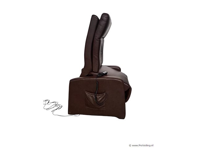 Elektrisch verstelbare sta-op stoel / relaxstoel – bruin leder - afbeelding 3 van  4