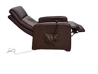 Elektrisch verstelbare sta-opstoel / relaxstoel – bruin leder - afbeelding 4 van  4