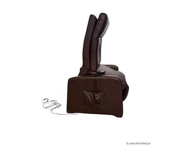 Elektrisch verstelbare sta-opstoel / relaxstoel – bruin leder - afbeelding 3 van  3