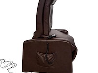 Elektrisch verstelbare sta-opstoel / relaxstoel – bruin leder - afbeelding 3 van  3