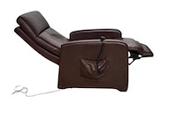 Elektrisch verstelbare sta-opstoel / relaxstoel – bruin leder - afbeelding 4 van  4