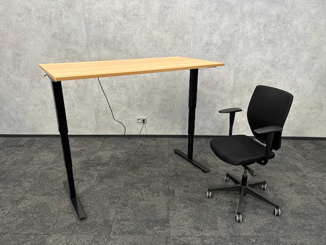 Elektrisch zit-sta bureau 160x80 met bureaustoel - afbeelding 2 van  3