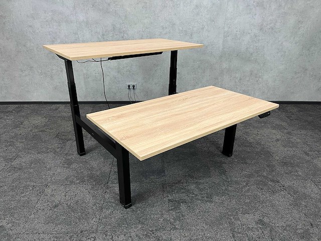 Elektrisch zit-sta duo bureau 140x75 - refurbished - afbeelding 1 van  11