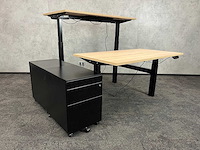 Elektrisch zit-sta duo bureau 140x75 - refurbished - afbeelding 1 van  19