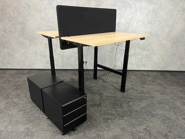Elektrisch zit-sta duo bureau 140x75 - refurbished - afbeelding 13 van  17