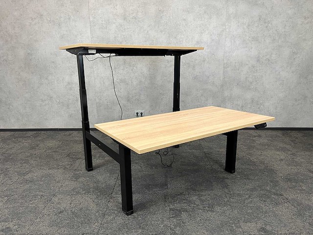 Elektrisch zit-sta duo bureau 140x75 - refurbished - afbeelding 5 van  11