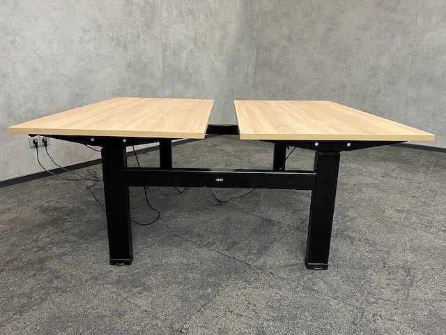 Elektrisch zit-sta duo bureau 140x75 - refurbished - afbeelding 8 van  11