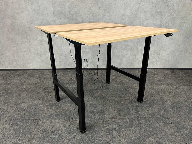 Elektrisch zit-sta duo bureau 140x75 - refurbished - afbeelding 6 van  11