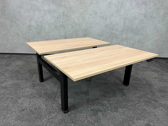 Elektrisch zit-sta duo bureau 140x75 - refurbished - afbeelding 7 van  11