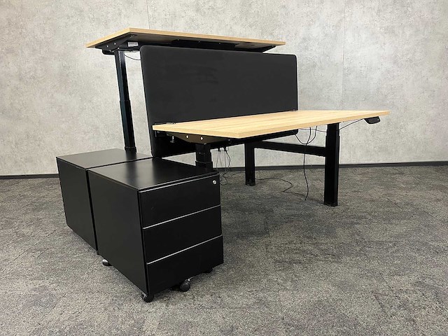Elektrisch zit-sta duo bureau 140x75 - refurbished - afbeelding 1 van  17