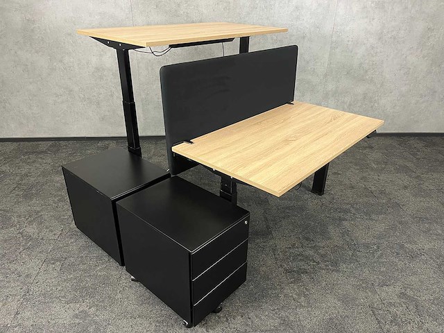 Elektrisch zit-sta duo bureau 140x75 - refurbished - afbeelding 3 van  17