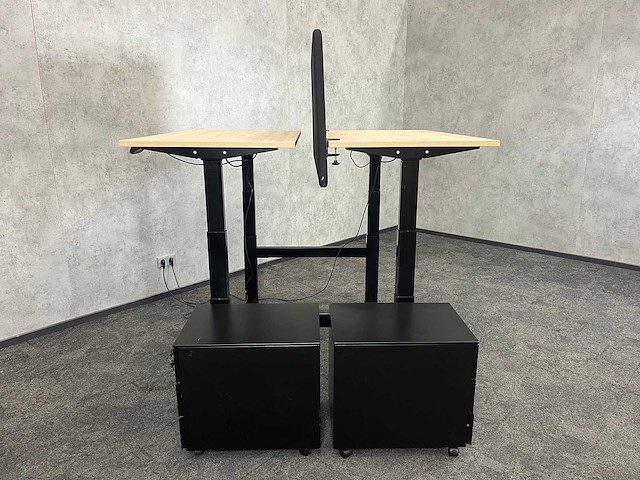 Elektrisch zit-sta duo bureau 140x75 - refurbished - afbeelding 6 van  17